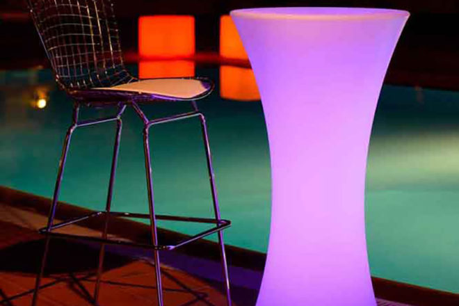 Illuminated Cocktail Table Sirocco - Furniture Rental