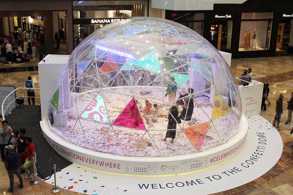 Confetti Dome at Dubai Festival City Mall | Event Rentals Dubai | Electra