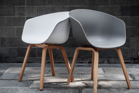 Furniture Rental - Scandinavian White and Grey Chairs