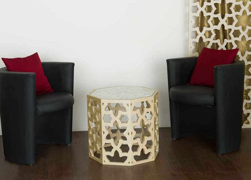 gold side table - Electra Exhibitions