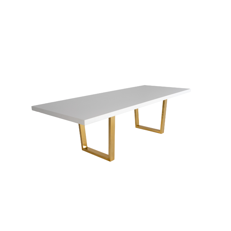Modular Table - Gold Leg, White Top