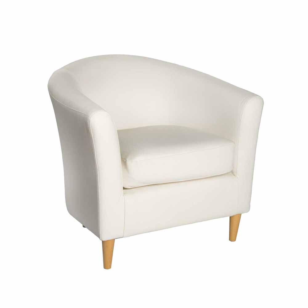 TULLSTA ARMCHAIR LEATHER - WHITE