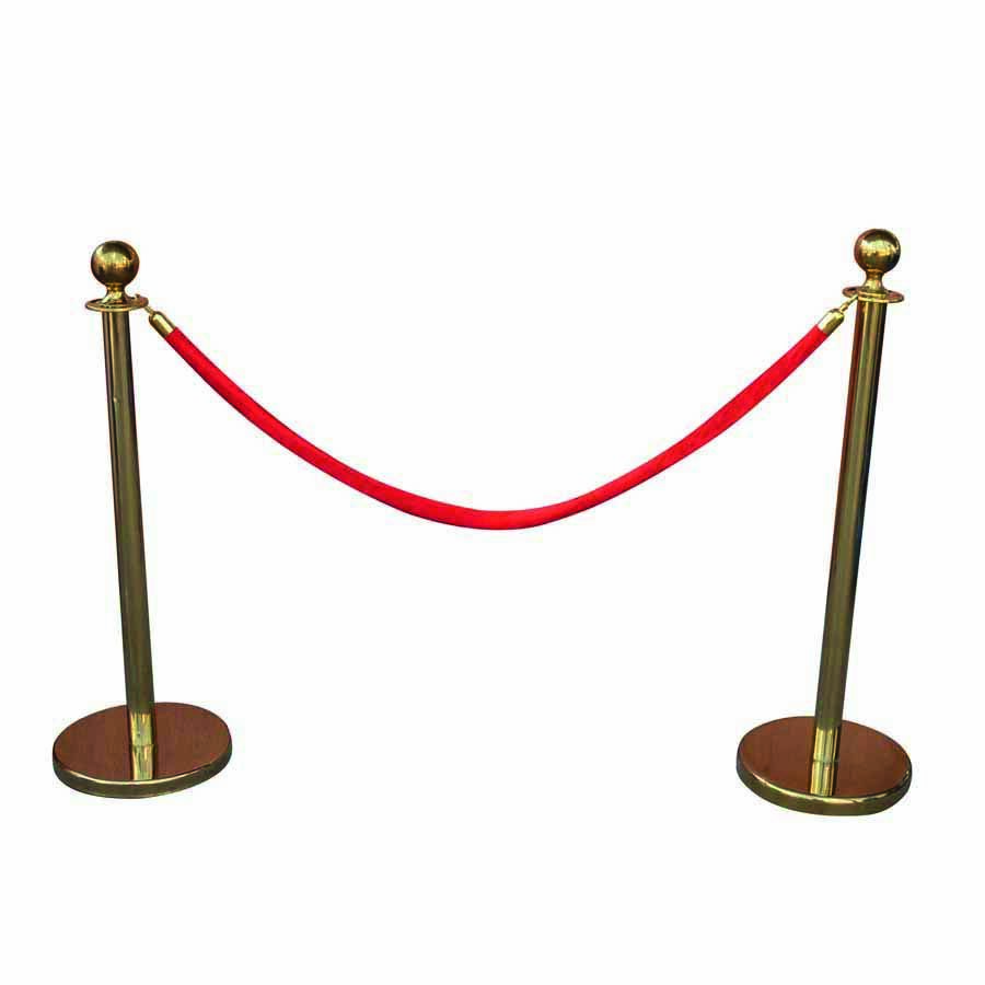 POLE GOLD + RED ROPE
