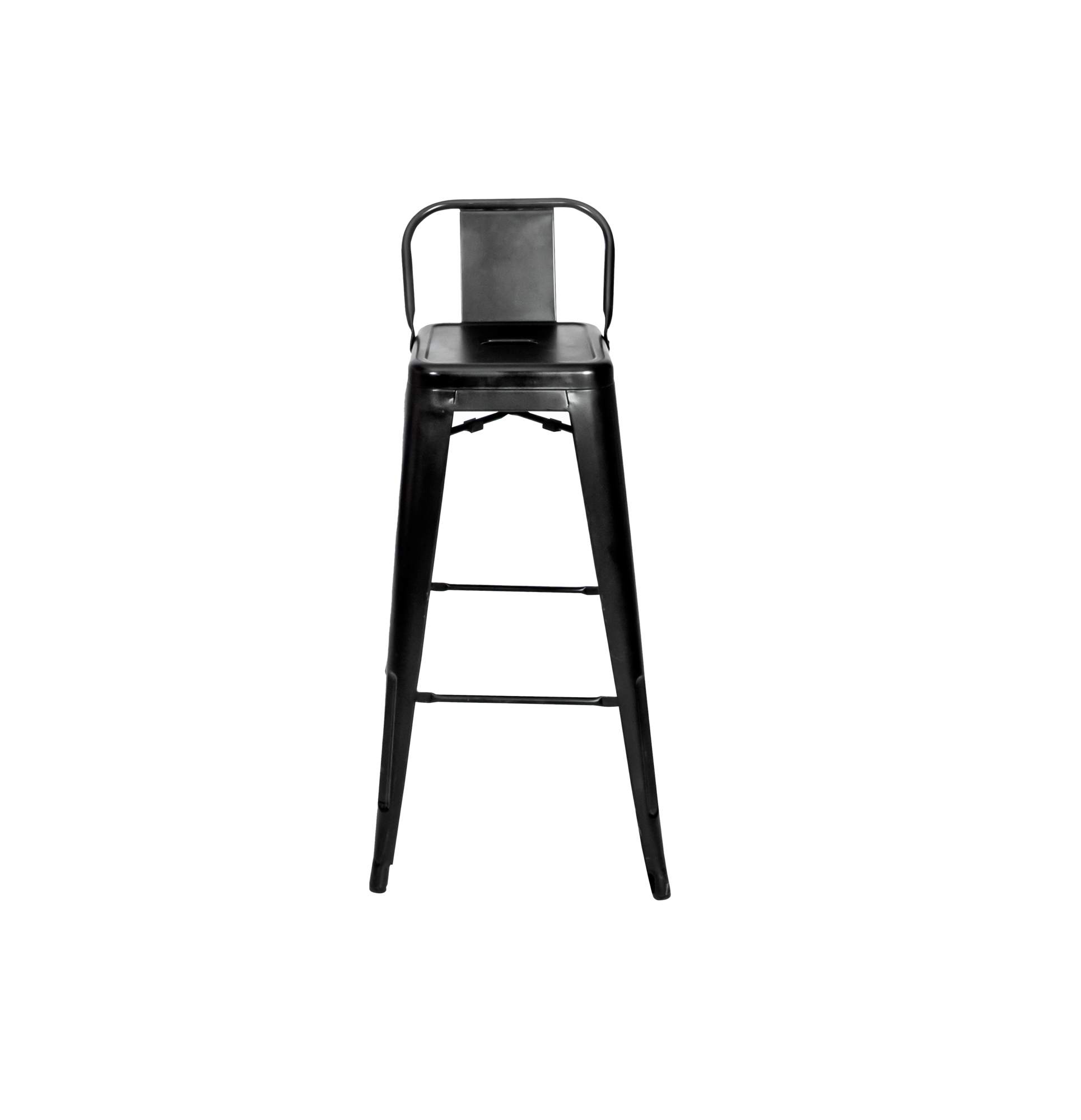 URBAN STOOL - BLACK WITH BACKREST