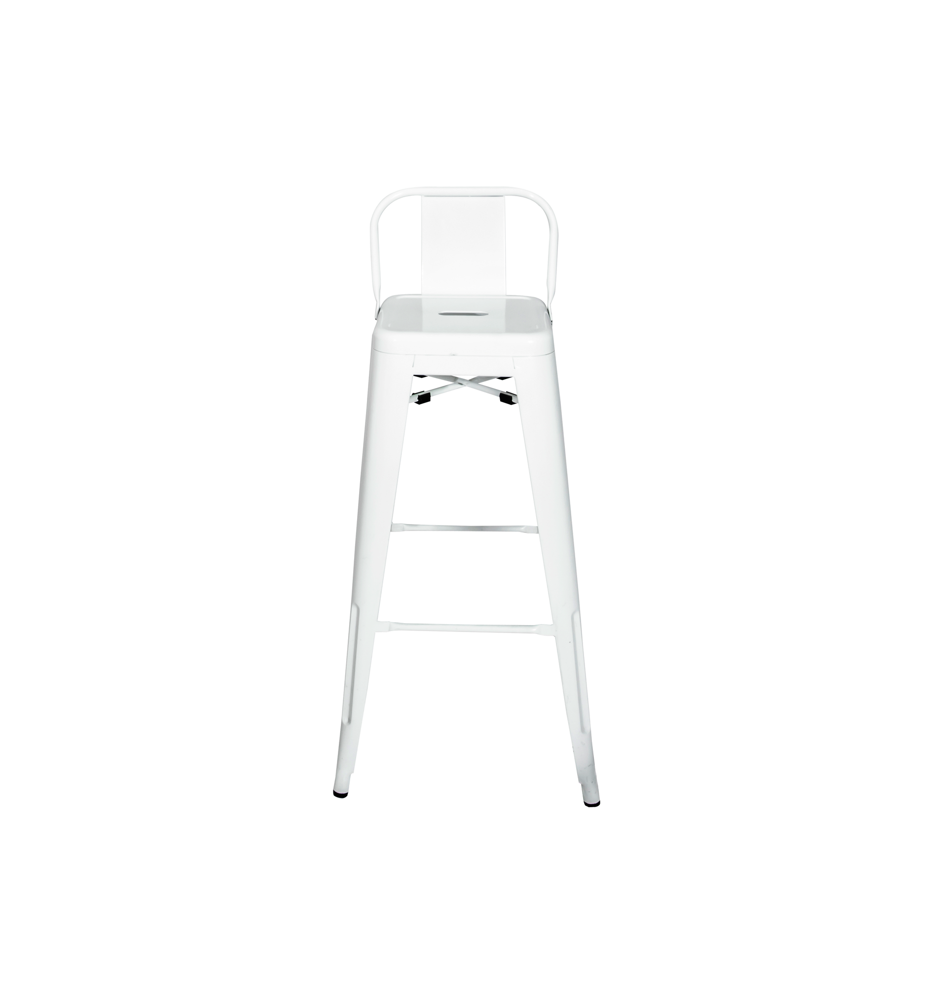 URBAN STOOL - WHITE WITH BACKREST