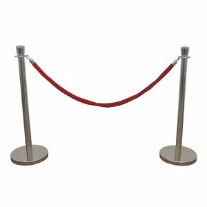 POLE SILVER + RED ROPE