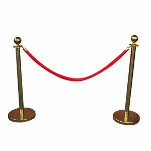 POLE GOLD + RED ROPE