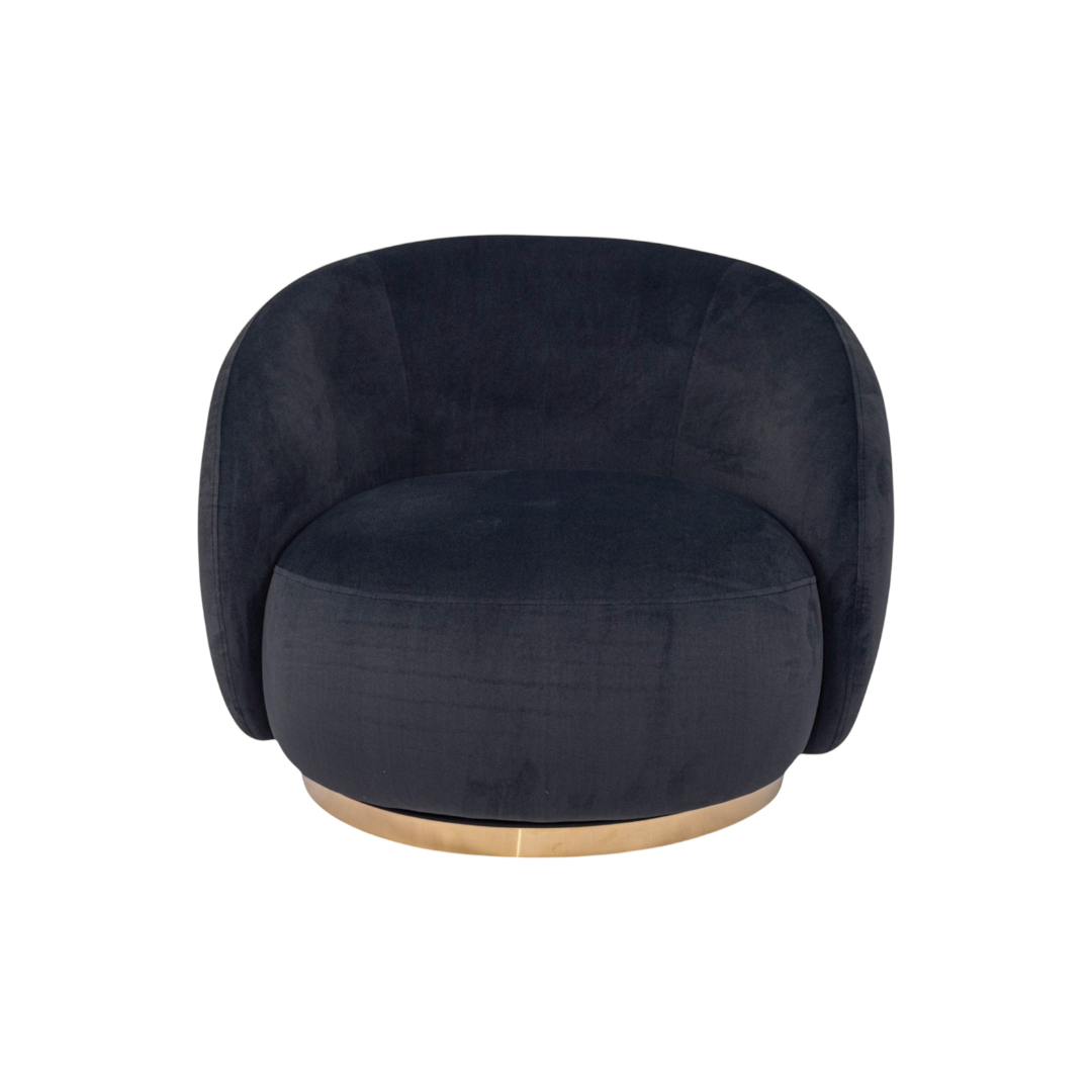 Luna Curved Armchair – Black