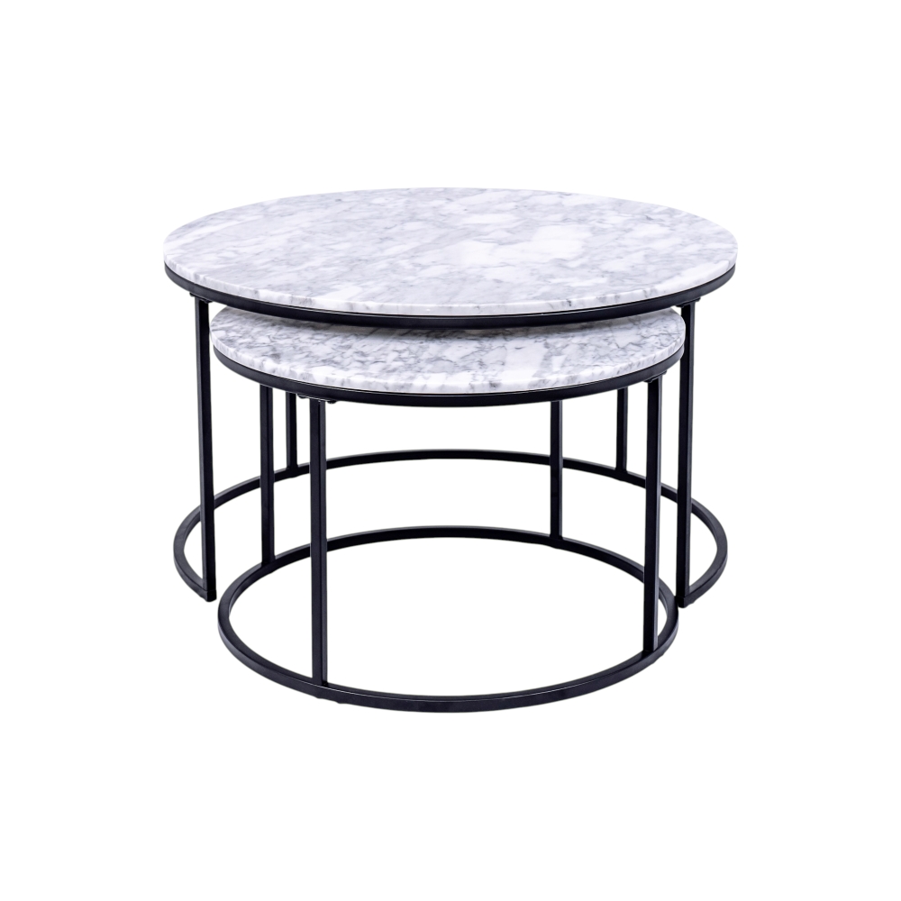 Hilal Nesting Coffee Table Set Of 2 - Black