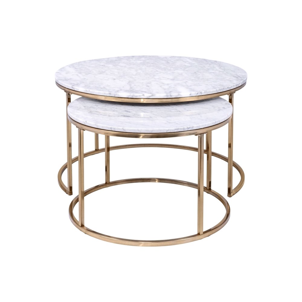 Hilal Nesting Coffee Table Set Of 2 - Gold