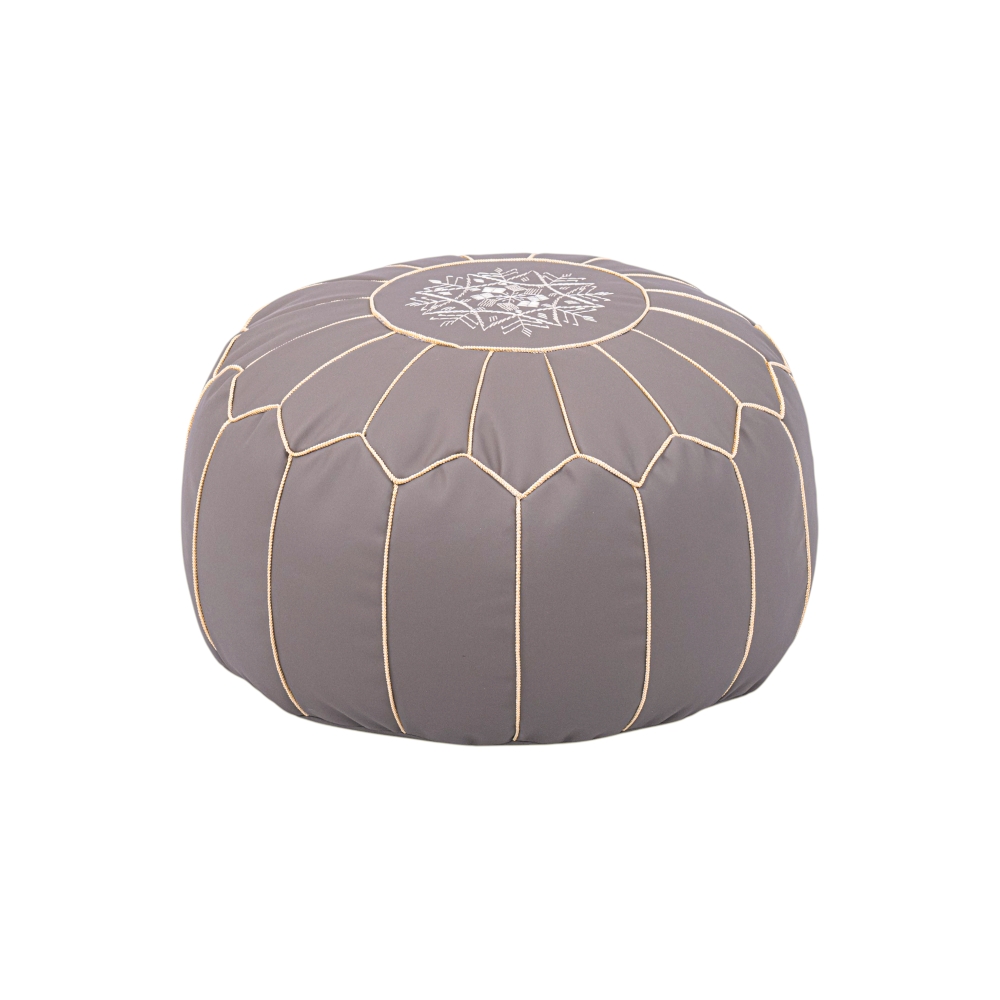 Moroccan Pouf - Taupe Grey