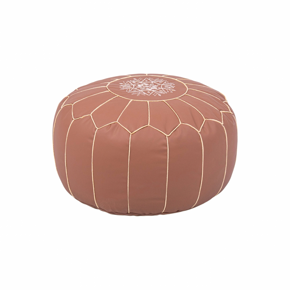 Moroccan Pouf - Terracota