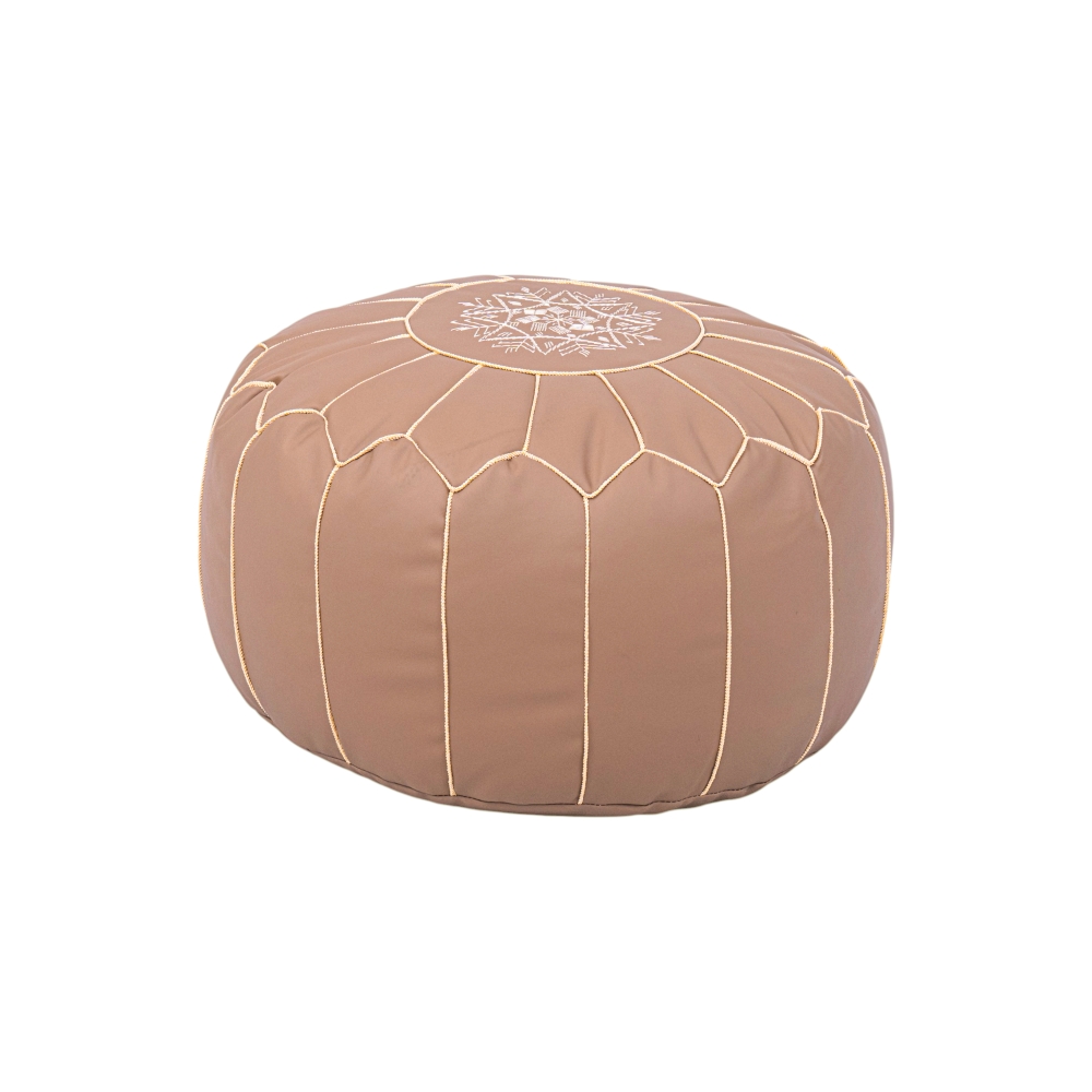 Moroccan Pouf - Warm Beige