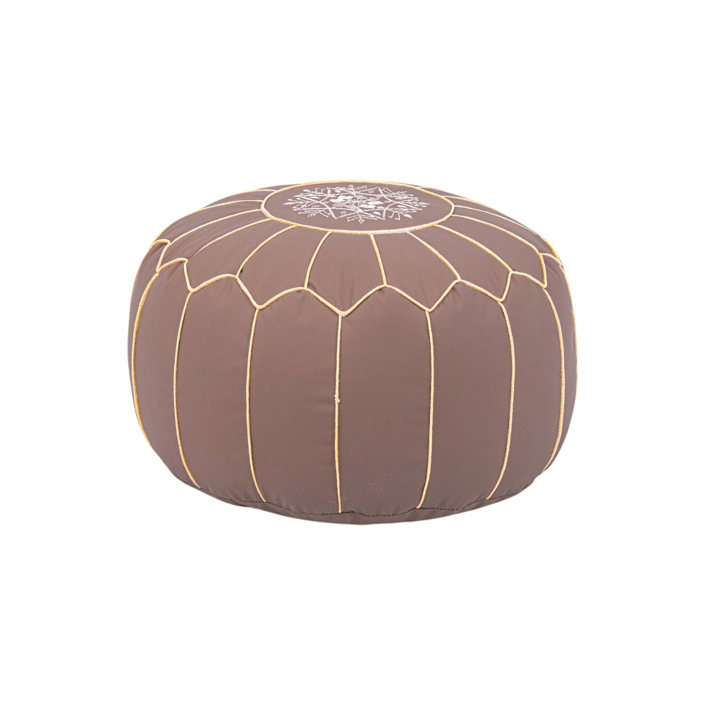 Moroccan Pouf - Mocha Brown
