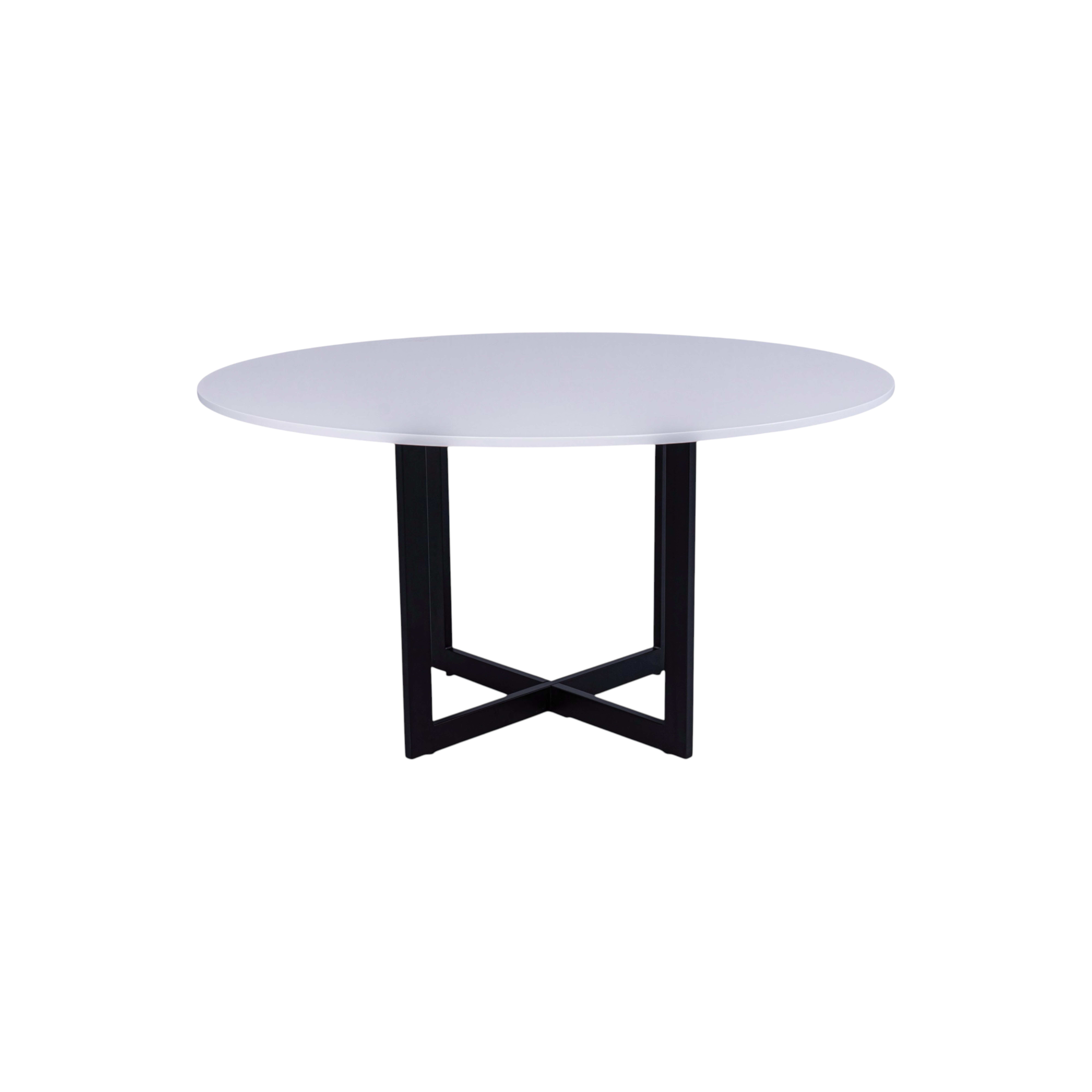 Elen Round Dining Table White - Black